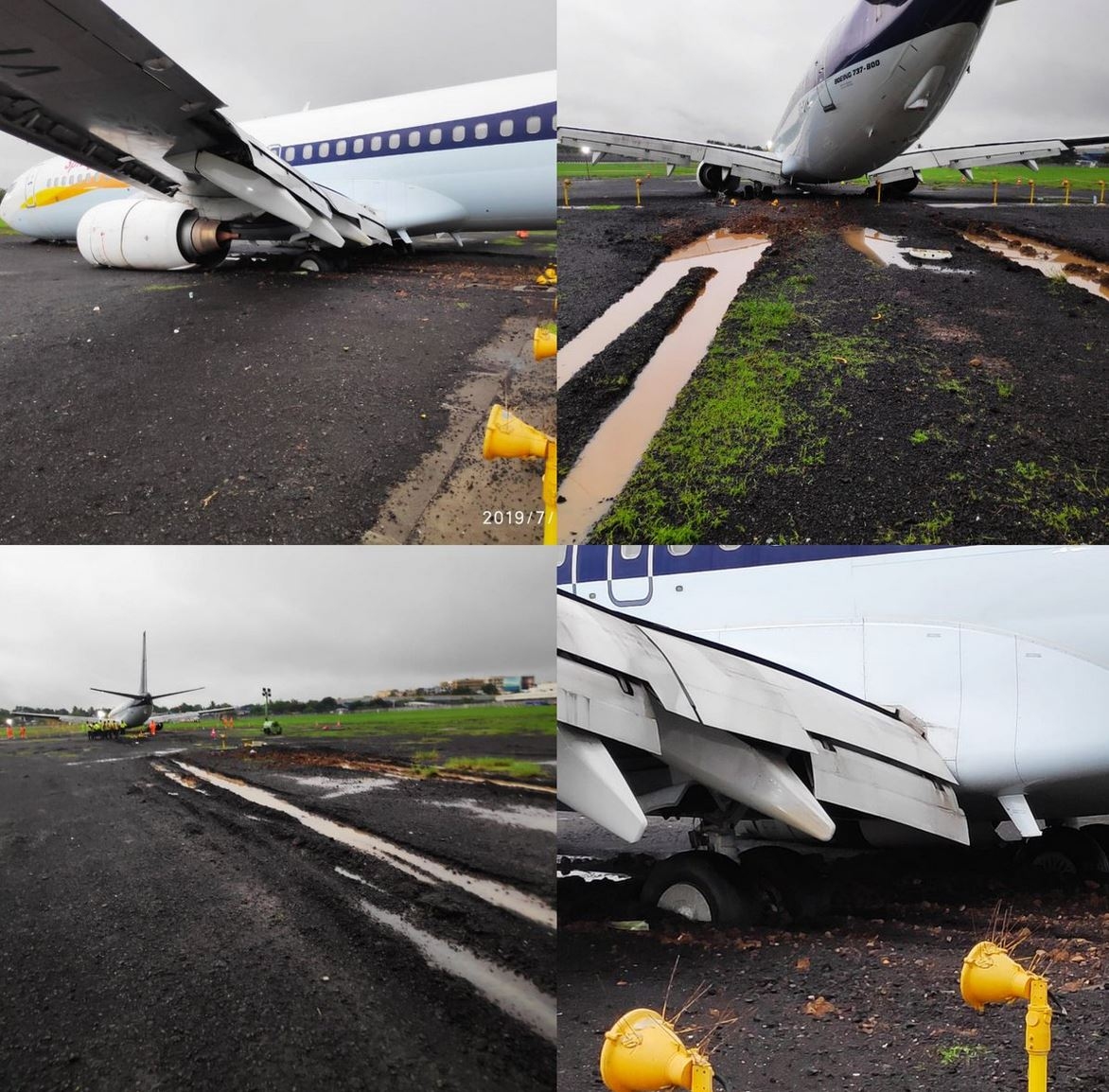 民航早報：香料航空737雨中在孟買(mai) 衝(chong) 出跑道-上海機場