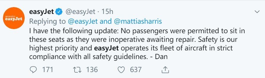 易捷航空航班上驚現無靠背座椅 還要網友刪照片-鄭州空運公司