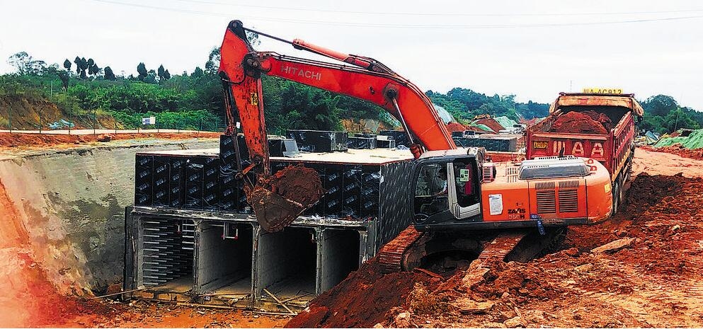 成都天府機場北一線道路和綜合管廊工程全速推進-香港國際空運