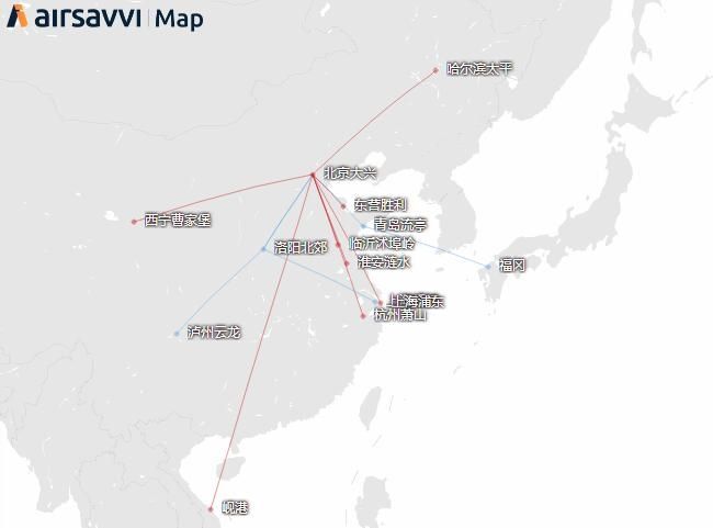 香港空運-航線圖：冬春航季15家航司入駐大興(xing) 機場