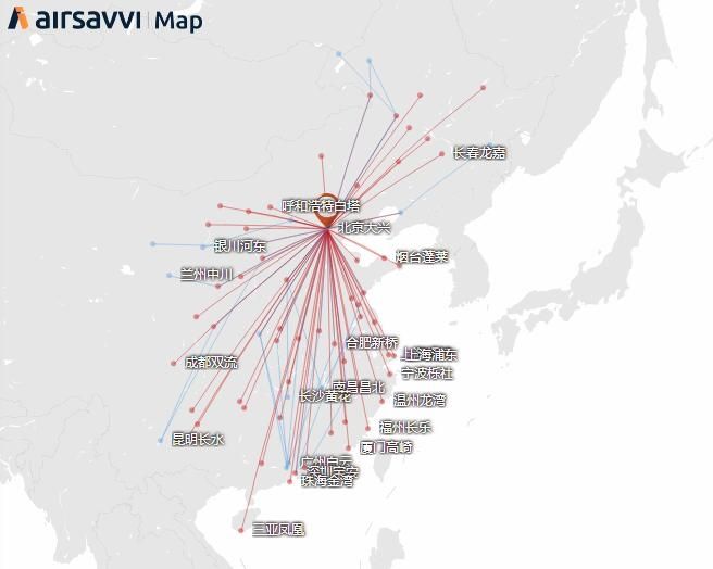 香港空運-航線圖：冬春航季15家航司入駐大興(xing) 機場