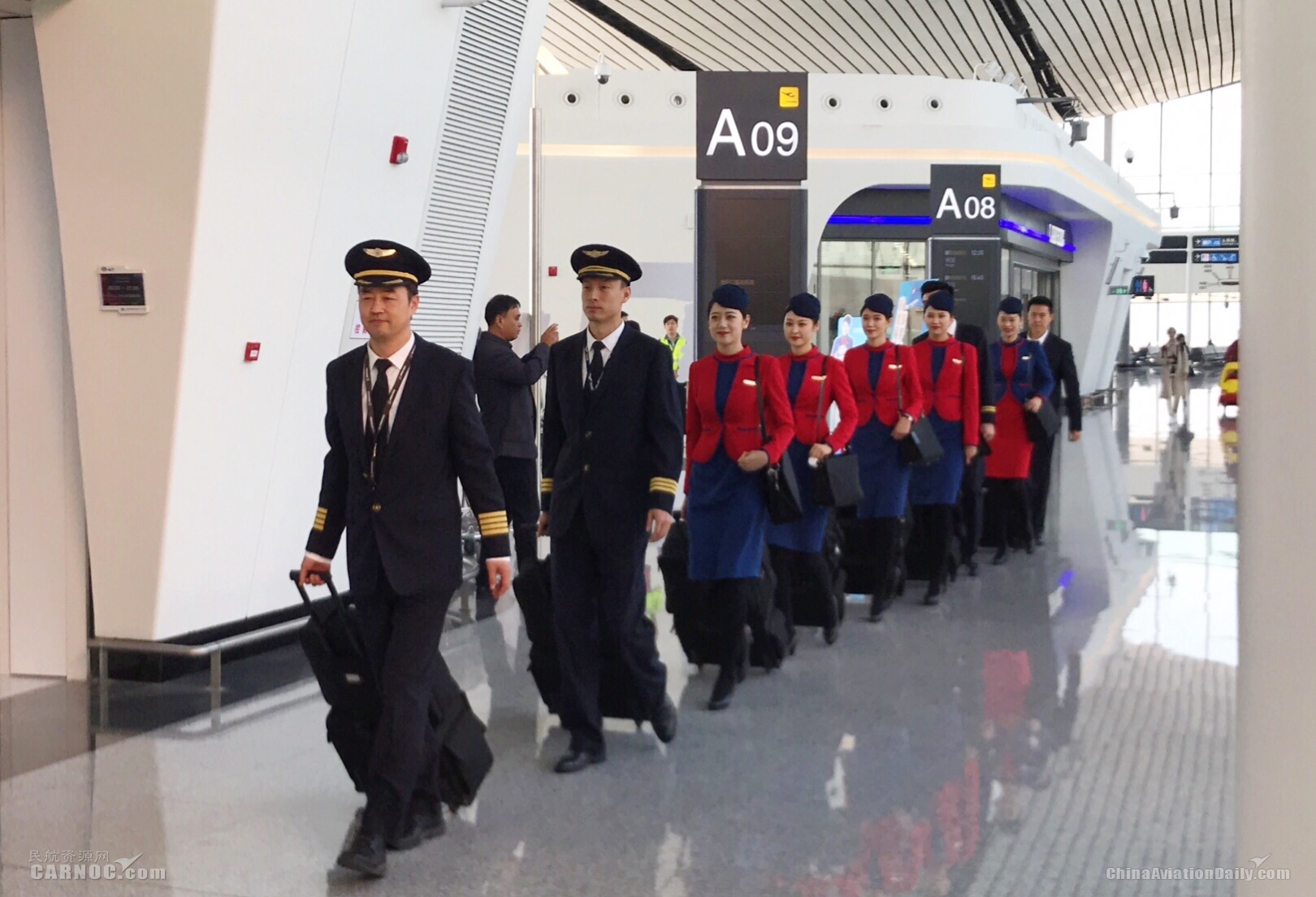 河北航空大興(xing) 機場航班正式開航。河北航空供圖