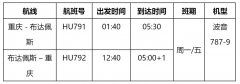 迪拜國際快遞海南航空將於12月27日開通重慶=布達佩斯航線（附圖）