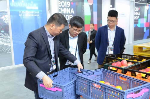現場展示可折疊、易清洗生鮮筐