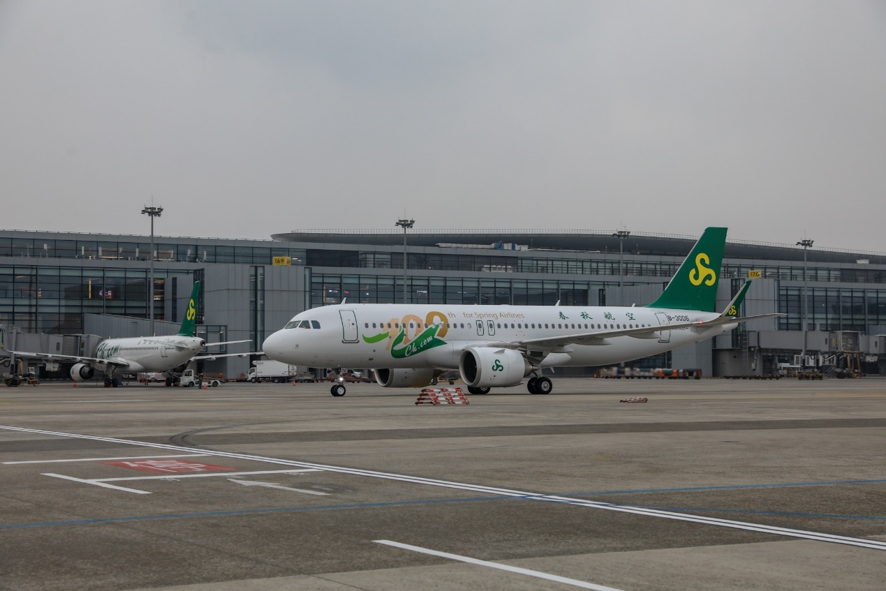 貨運代理-第100架飛機入列 春秋航空步入新的發展裏程