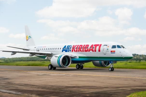 基裏巴斯航空接收首架巴航工業(ye) E190-E2噴氣飛機
