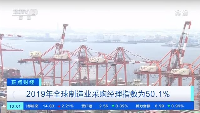 【正點財經】2019年全球製造業(ye) 采購經理指數為(wei) 50.1% 中國對全球經濟增長的貢獻