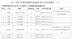 hs編碼查詢-民航局發布2019年港澳台航線經營許可信息通告