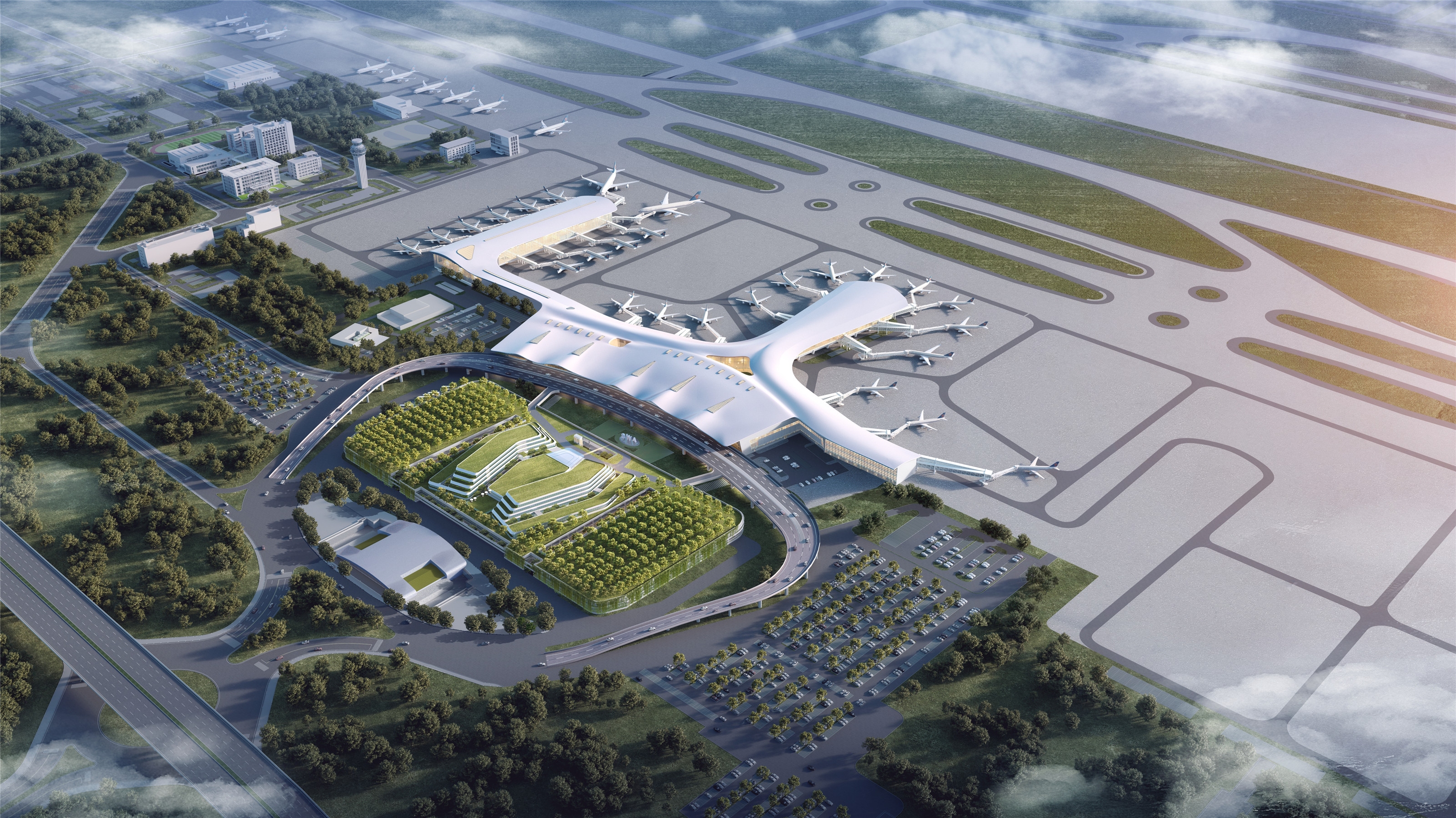 阿爾及利亞(ya) -揭陽潮汕機場航站區擴建工程開工