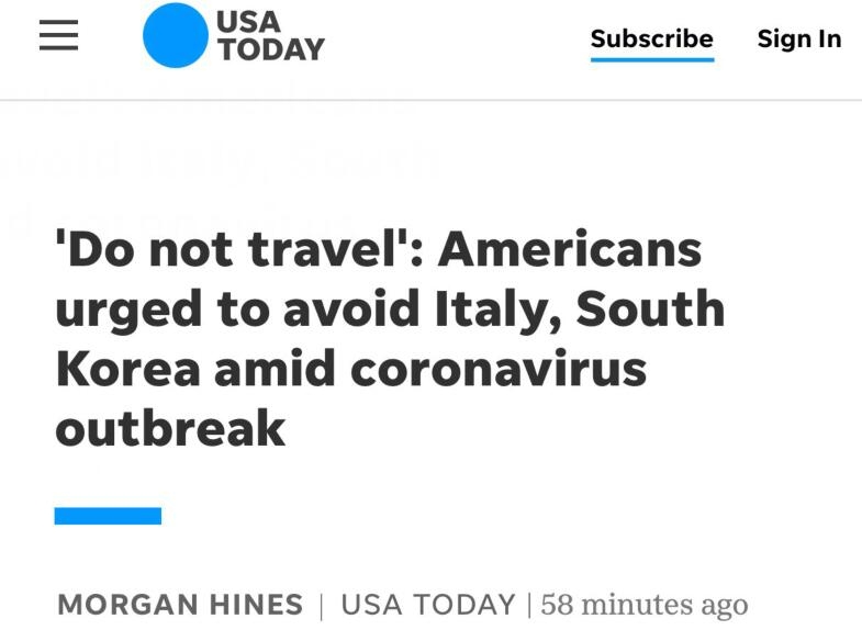 美國航空公司暫停飛往意大利米蘭(lan) 的航班至4月24日