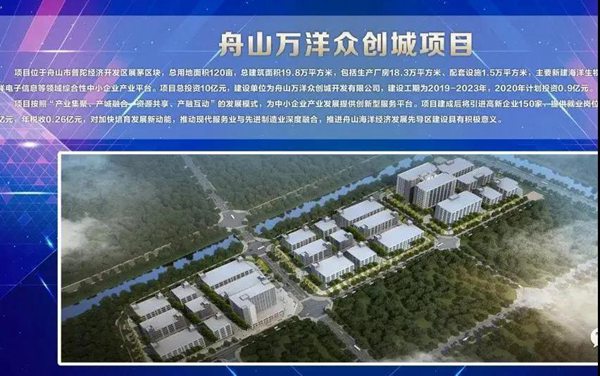 舟山萬(wan) 洋眾(zhong) 創城項目 100多名工人施工忙