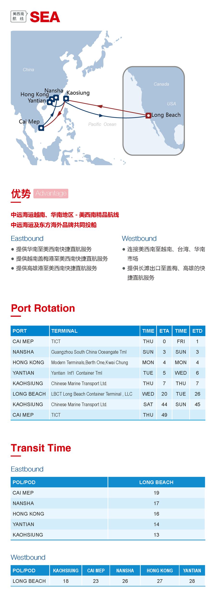 海洋聯盟發布4大熱門航線，涉諸多港口（附圖）
-諾福克海運費