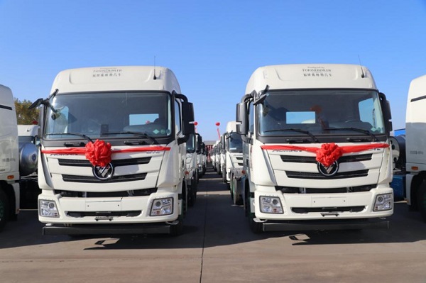 本次福田戴姆勒汽車交付的高品質歐曼LNG產(chan) 品
-國際貨運包機
