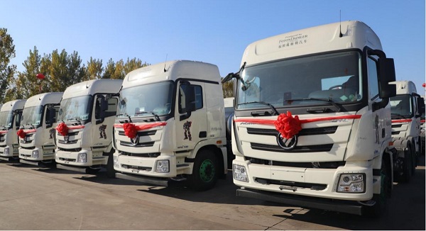 本次福田戴姆勒汽車交付的高品質歐曼LNG產(chan) 品
-國際貨運包機