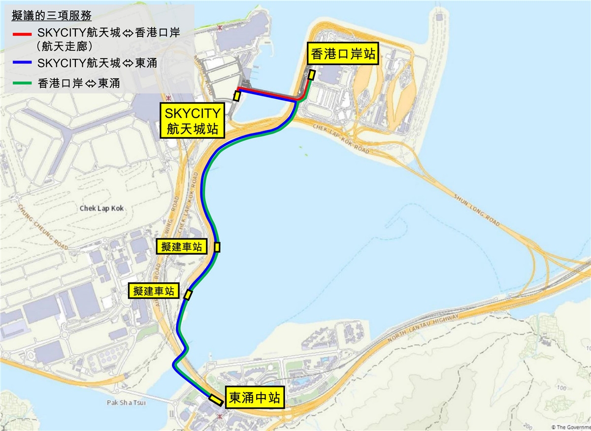  圖：香港國際機場多式聯運中轉客運大樓及航天走廊 香港機場治理局公布
-美國空運