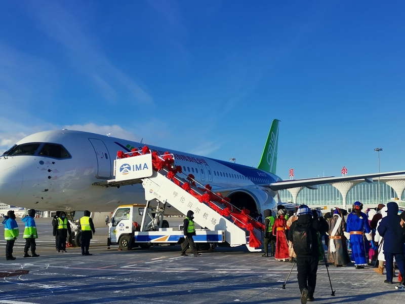 呼倫(lun) 貝爾空管站全力保障國產(chan) 大飛機C919高冷試驗飛行