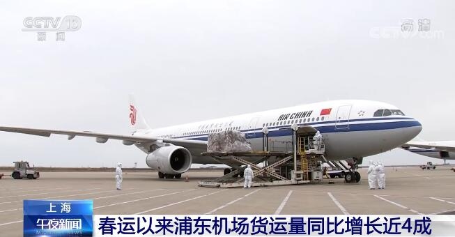 受航空運輸需求旺盛帶動 春運以來浦東(dong) 機場貨運量同比增長近4成